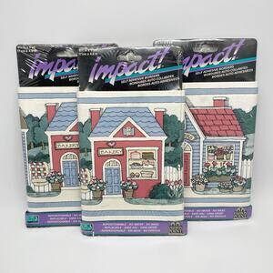 New Lot 3 IMPACT Self Adhesive 5 Yard Wallpaper Border Country Bakery‎ TTCS1006B